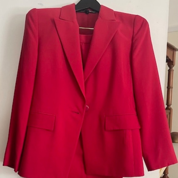 NWT Linda Allard/Ellen Tracy Red Silk Pansuit - Picture 1 of 7